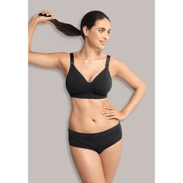 Maternity & Nursing Bra with Shape Memory, by CARRIWELL - black