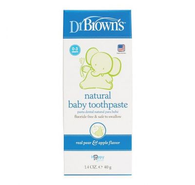 Οδοντόπαστα με γεύση μήλο και αχλάδι Dr Brown's στο Bebe Maison