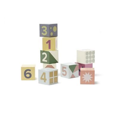 Σετ 10 ξύλινων κύβων σύνθεσης Kids Concept Edvin στο Bebe Maison