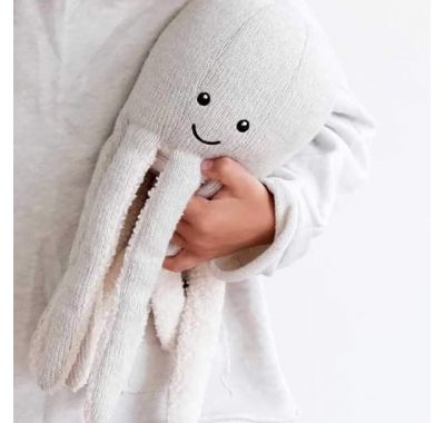 Υφασμάτινο Χταπόδι FLow Olly με ηχείο Bluetooth απαλό γκρι στο Bebe Maison