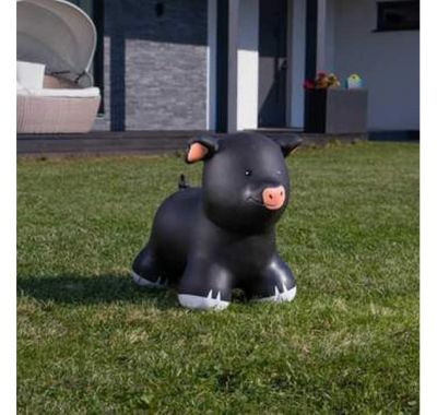 Φουσκωτό ζωάκι  Gerardo'sJumpy Γουρουνάκι μαύρο στο Bebe Maison