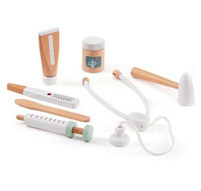 Ξύλινο βαλιτσάκι γιατρού Kids Concept λευκό στο Bebe Maison