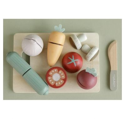 Ξύλινος δίσκος κοπής με λαχανικά Little Dutch στο Bebe Maison