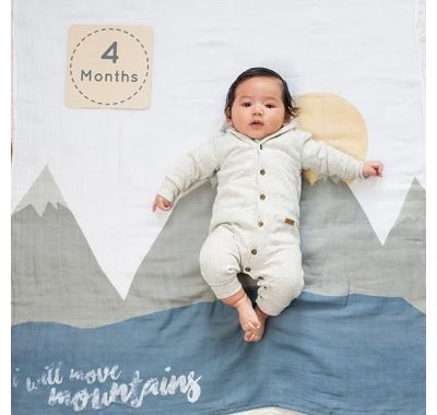 Βρεφικό σετ δώρου με milestones Lulujo I Will Move Mountains στο Bebe Maison