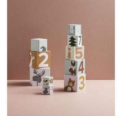 Πυραμίδα ταξινόμησης 10 κύβων με αρίθμηση Kids Concept στο Bebe Maison