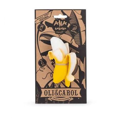 Μασητικό Olie & Carol από φυσικό καουτσούκ Ana η μπανάνα στο Bebe Maison