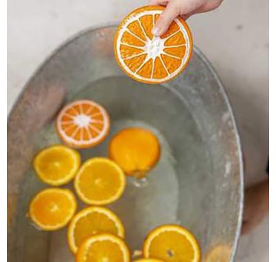 Μασητικό Olie & Carol από φυσικό καουτσούκ Clementino το πορτοκάλι στο Bebe Maison