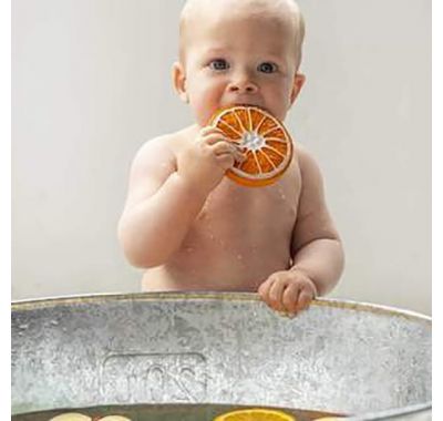 Μασητικό Olie & Carol από φυσικό καουτσούκ Clementino το πορτοκάλι στο Bebe Maison