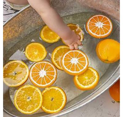 Μασητικό Olie & Carol από φυσικό καουτσούκ Clementino το πορτοκάλι στο Bebe Maison