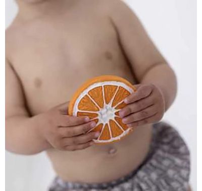 Μασητικό Olie & Carol από φυσικό καουτσούκ Clementino το πορτοκάλι στο Bebe Maison