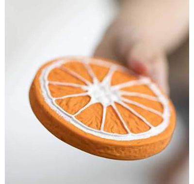 Μασητικό Olie & Carol από φυσικό καουτσούκ Clementino το πορτοκάλι στο Bebe Maison