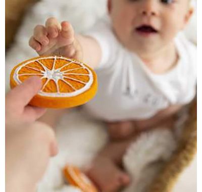 Μασητικό Olie & Carol από φυσικό καουτσούκ Clementino το πορτοκάλι στο Bebe Maison