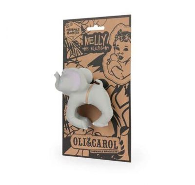 Μασητικό βραχιολάκι Oli & Carol από φυσικό καουτσούκ ελεφαντάκι Nelly στο Bebe Maison