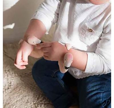 Μασητικό βραχιολάκι Oli & Carol από φυσικό καουτσούκ φλαμίνγκο Sky στο Bebe Maison