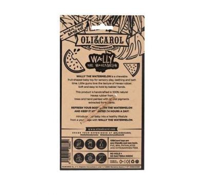 Μασητικό Olie & Carol από φυσικό καουτσούκ Wally το καρπούζι στο Bebe Maison