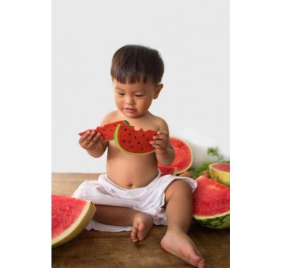 Μασητικό Olie & Carol από φυσικό καουτσούκ Wally το καρπούζι στο Bebe Maison