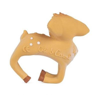 Μασητικό βραχιολάκι Olie & Carol  από φυσικό καουτσούκ ελαφάκι Olive στο Bebe Maison