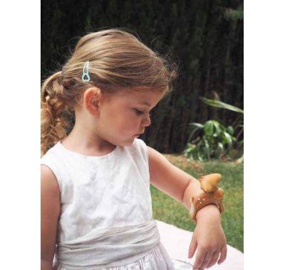 Μασητικό βραχιολάκι Olie & Carol  από φυσικό καουτσούκ ελαφάκι Olive στο Bebe Maison