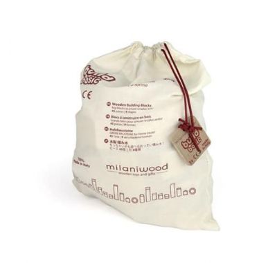 Ξύλινα τουβλάκια κατασκευών Milaniwood σε 9 σχήματα στο Bebe Maison