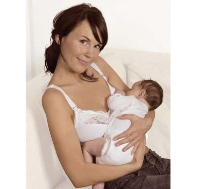 Δαντελένιο σουτιέν θηλασμού Carriwell με θήκη που κατεβαίνει I, II, III, IV, V, VI, VII Λευκό στο Bebe Maison