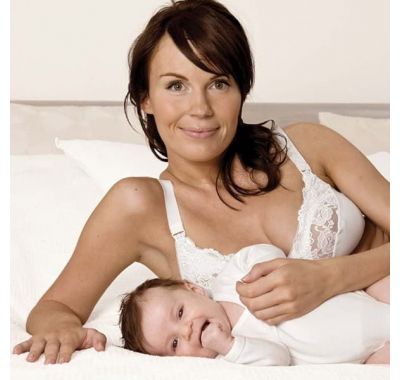 Δαντελένιο σουτιέν θηλασμού Carriwell με θήκη που κατεβαίνει I, II, III, IV, V, VI, VII Λευκό στο Bebe Maison