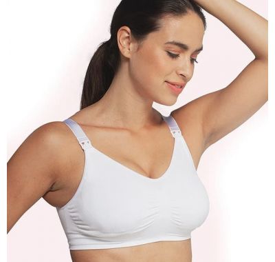 Σουτιέν Θηλασμού Carriwell χωρίς ραφές με ενίσχυση Λευκό στο Bebe Maison