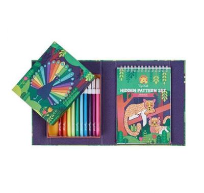 Μπλοκ ζωγραφικής με κρυμμένες εικόνες Tiber Tribe Ζώα στο Bebe Maison