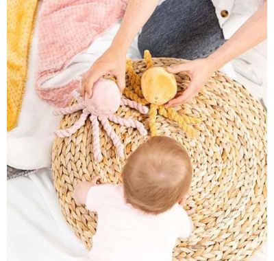 Υφασμάτινο Χταπόδι Nattou Lapidou ώχρα στο Bebe Maison