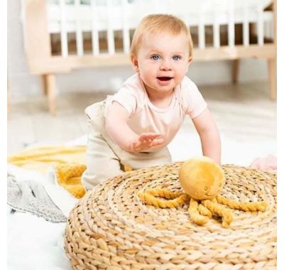 Υφασμάτινο Χταπόδι Nattou Lapidou ώχρα στο Bebe Maison