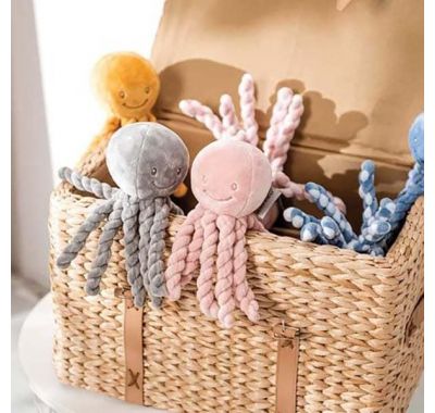 Υφασμάτινο Χταπόδι Nattou Lapidou γκρι στο Bebe Maison