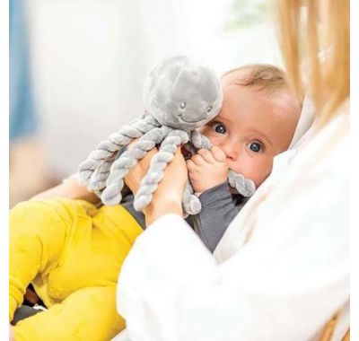 Υφασμάτινο Χταπόδι Nattou Lapidou γκρι στο Bebe Maison