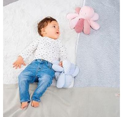 Υφασμάτινο χταπόδι Nattou Lapidou με ήχους μπλε στο Bebe Maison