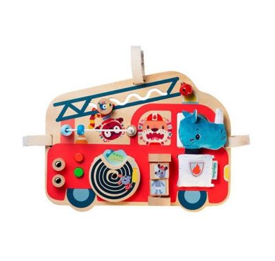 Ξύλινο ταμπλό δραστηριοτήτων Lilliputiens Πυροσβεστικό όχημα στο Bebe Maison