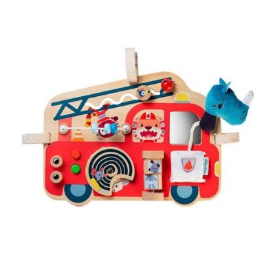 Ξύλινο ταμπλό δραστηριοτήτων Lilliputiens Πυροσβεστικό όχημα στο Bebe Maison