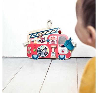 Ξύλινο ταμπλό δραστηριοτήτων Lilliputiens Πυροσβεστικό όχημα στο Bebe Maison