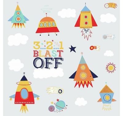 Αυτοκόλλητα τοίχου RoomMates Πύραυλοι στο Bebe Maison