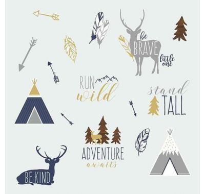 Αυτοκόλλητα τοίχου RoomMates Κάμπινγκ στον Αρκτικό κύκλο στο Bebe Maison