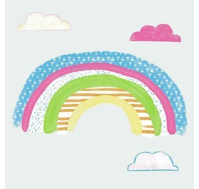 Αυτοκόλλητα τοίχου RommMates Ουράνιο τόξο & σύννεφα στο Bebe Maison