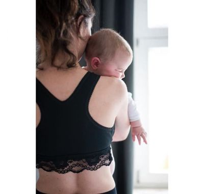 Δαντελένιο κρουαζέ σουτιέν θηλασμού Carriwell S, M, L, XL Μαύρο στο Bebe Maison