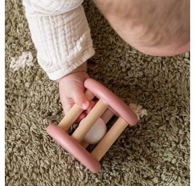 Ξύλινη κουδουνίστρα Flowers Little Dutch ροζ στο Bebe Maison