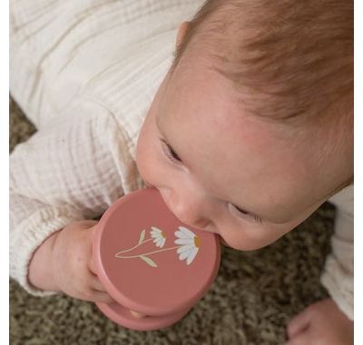 Ξύλινη κουδουνίστρα Flowers Little Dutch ροζ στο Bebe Maison
