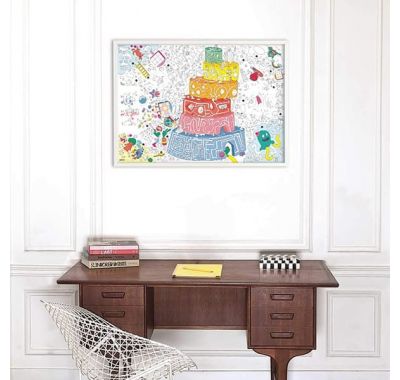 Αφίσα γίγας για ζωγραφική OMY Παιχνίδια με μολύβι 5 χρωμάτων στο Bebe Maison