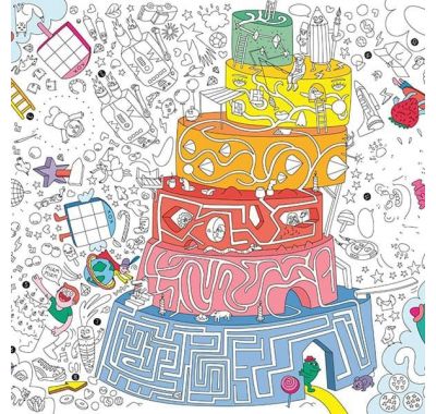 Αφίσα γίγας για ζωγραφική OMY Παιχνίδια με μολύβι 5 χρωμάτων στο Bebe Maison