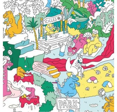 Αφίσα γίγας για ζωγραφική OMY Δεινόσαυροι στο Bebe Maison