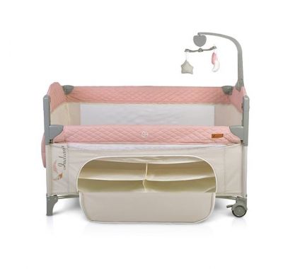 Διώροφο παρκοκρέβατο Cangaroo Indiana Pink με παιχνίδι στο Bebe Maison