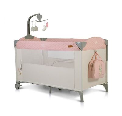 Διώροφο παρκοκρέβατο Cangaroo Indiana Pink με παιχνίδι στο Bebe Maison