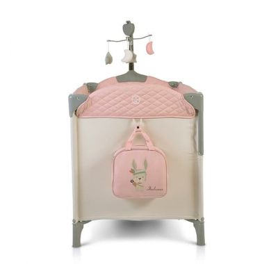 Διώροφο παρκοκρέβατο Cangaroo Indiana Pink με παιχνίδι στο Bebe Maison