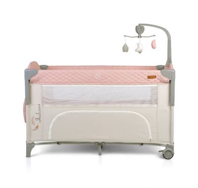 Διώροφο παρκοκρέβατο Cangaroo Indiana Pink με παιχνίδι στο Bebe Maison