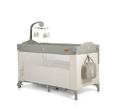 Διώροφο παρκοκρέβατο Cangaroo Indiana Grey με παιχνίδι στο Bebe Maison