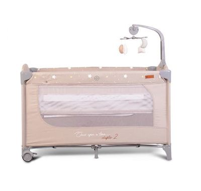 Διώροφο παρκοκρέβατο Cangaroo Once Upon A Time L2 Beige με παιχνίδι στο Bebe Maison